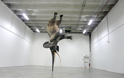 L'éléphant Würsa par Daniel Firman, Palais de Tokio