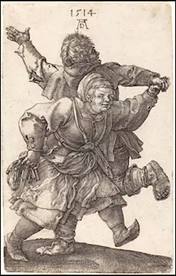 Danse villageoise - Gravure de Albrecht Durer