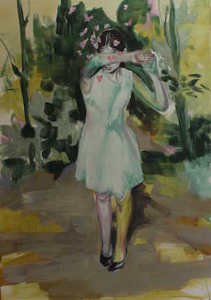 Charlotte-Landhaller - Dessin sur toile - 1989 laurent-joliton - Swirling III - technique mixte sur toile - 116×89 cm