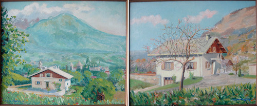 Maison Cheriez - Le Canada, Bonneville - Peinture par Claude Pelletier